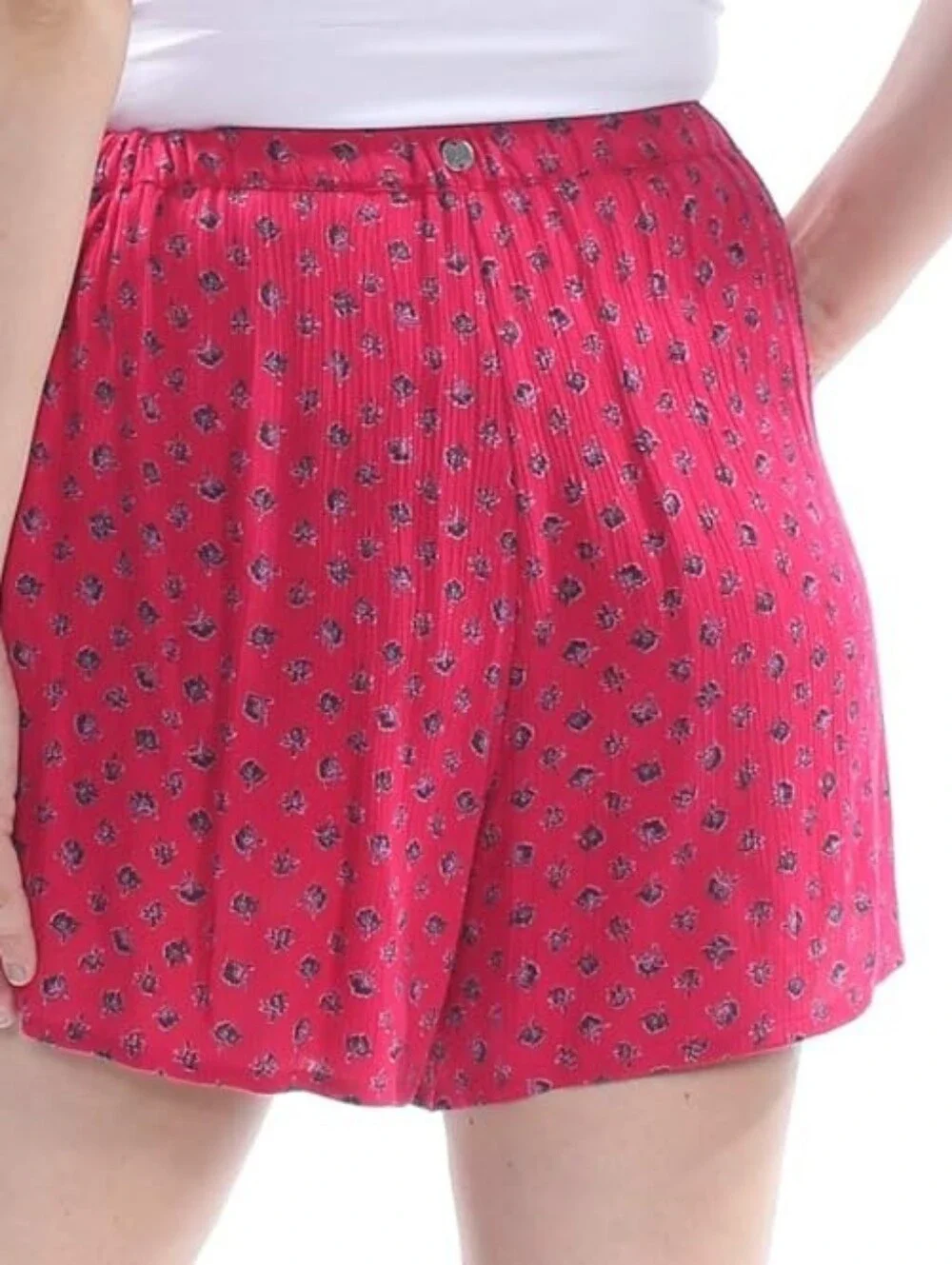 Billabong Red Floral Skirt Flirt Wrap Skort Mini Size Medium